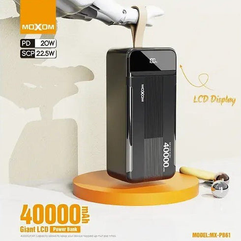 Moxom 40000Giant LCD Power Bank MX-PB61 - WooTech Online Shopping In SA