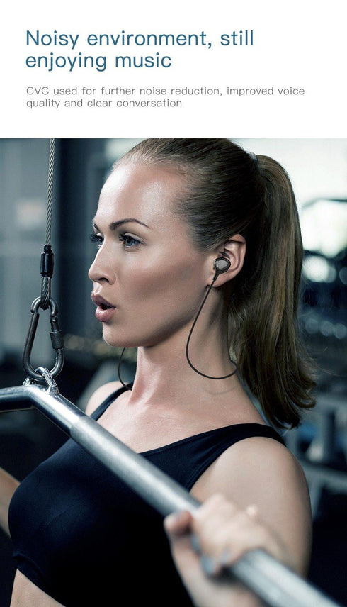 MOXOM Bluetooth Earphones Wireless Volume Control Stereo Headset V4.1 Noise Reducing Wireless Earphones For iPhone for Samsung mox-25 - WooTech Online Shopping In SA