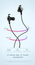 MOXOM Bluetooth Earphones Wireless Volume Control Stereo Headset V4.1 Noise Reducing Wireless Earphones For iPhone for Samsung mox-25 - WooTech Online Shopping In SA