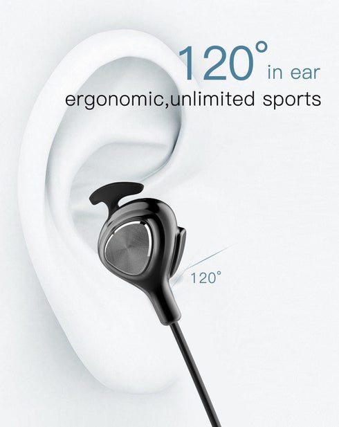 MOXOM Bluetooth Earphones Wireless Volume Control Stereo Headset V4.1 Noise Reducing Wireless Earphones For iPhone for Samsung mox-25 - WooTech Online Shopping In SA