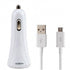 Moxom car dual usb charger with cable kc-06 white - WooTech Online Shopping In SA