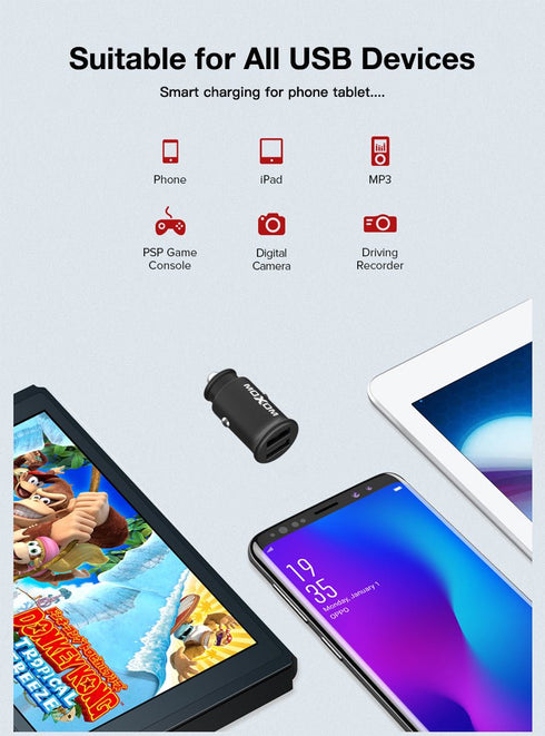 Moxom - Mx-Vc13 20w Pd - Mini Car charger Usb + C - WooTech Online Shopping In SA