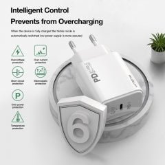 Moxom PD Fast charger For iPhone 12 /11 - 18w USB-c power Adapter Mx-HC25 - WooTech Online Shopping In SA