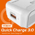Moxom QC3.0 Super Fast Phone charger- With cable- kh-67y - WooTech Online Shopping In SA