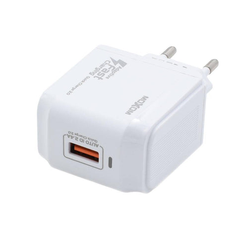 Moxom QC3.0 Super Fast Phone charger- With cable- kh-67y - WooTech Online Shopping In SA