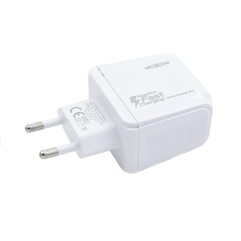 Moxom QC3.0 Super Fast Phone charger- With cable- kh-67y - WooTech Online Shopping In SA
