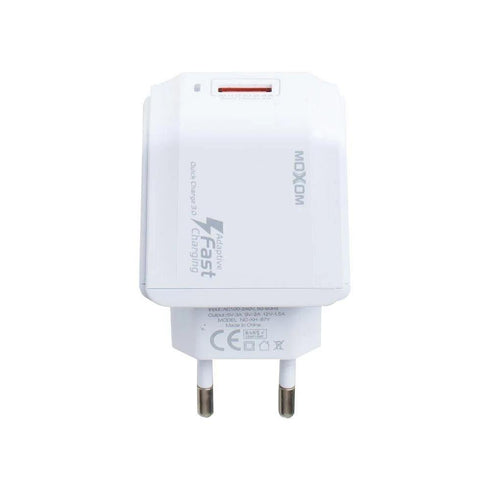 Moxom QC3.0 Super Fast Phone charger- With cable- kh-67y - WooTech Online Shopping In SA