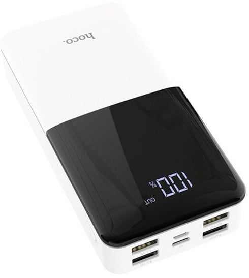 Power bank 20000mAh 4 USB Output - hoco J42A - white - WooTech Online Shopping In SA
