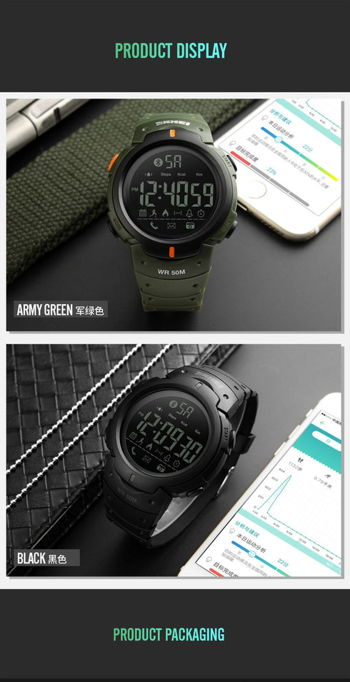 SKMEI 1301 Waterproof Alarm Bluetooth Sports Watch - WooTech Online Shopping
