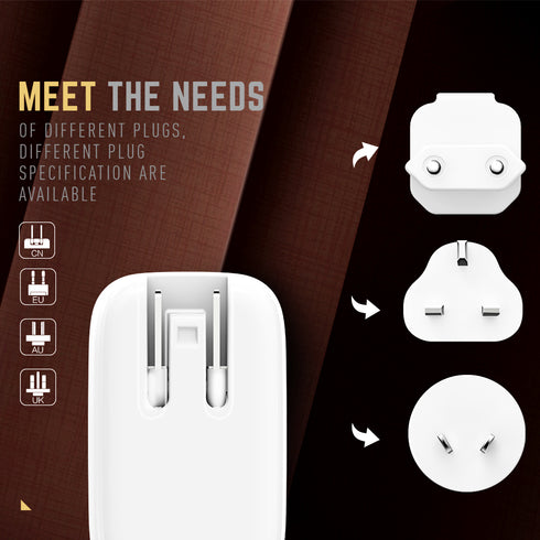 USB Phone Charger 4 Ports Wall Travel Light Charger 5V 4.4A - WooTech Online Shopping