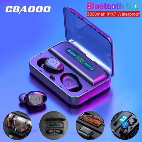 Bluetooth 5.0 Earphones TWS F9 5.0V Stereo Noise Cancelling Gaming Earbuds - WooTech Online Shopping