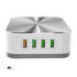 Ldnio A8101 - 8 USB Port Charger - For Mobile Phone Quick Charge 3.0 - Silver - WooTech Online Shopping