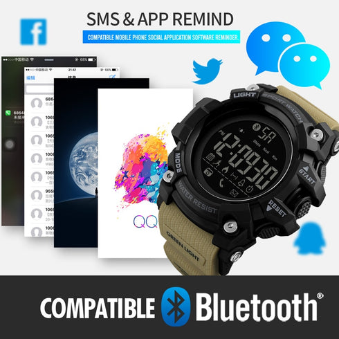 Skmei 1385 Waterproof Alarm Bluetooth Sports Watch - WooTech Online Shopping