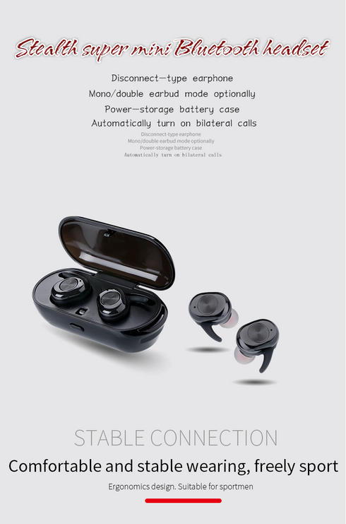 Tws True Wireless J3S Mini Bluetooth 5.0 Stereo Headset Sport Earbuds - WooTech Online Shopping