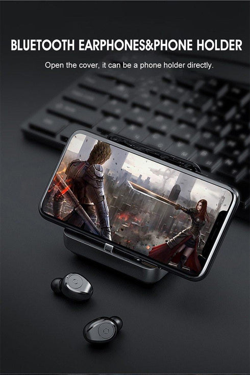 Bluetooth 5.0 Earphones TWS F9 5.0V Stereo Noise Cancelling Gaming Earbuds - WooTech Online Shopping