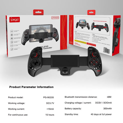Wireless Joystick Telescopic Bluetooth Gamepad iPhone Android Smartphone iPad Tabet Laptop Game Console Controller - WooTech Online Shopping