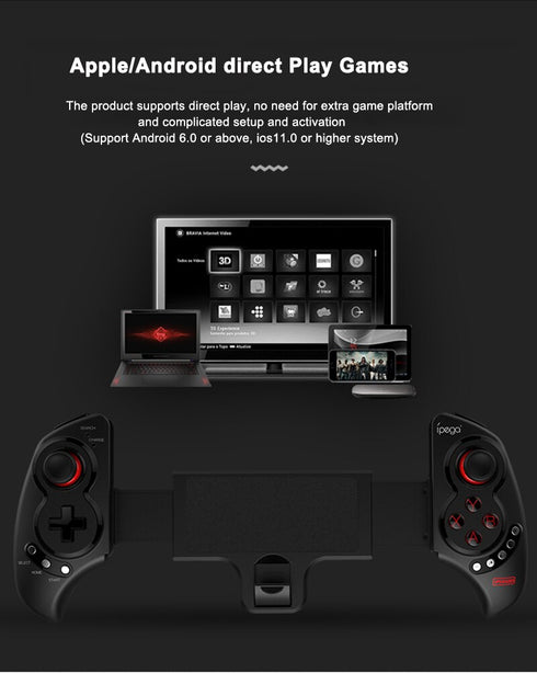 Wireless Joystick Telescopic Bluetooth Gamepad iPhone Android Smartphone iPad Tabet Laptop Game Console Controller - WooTech Online Shopping