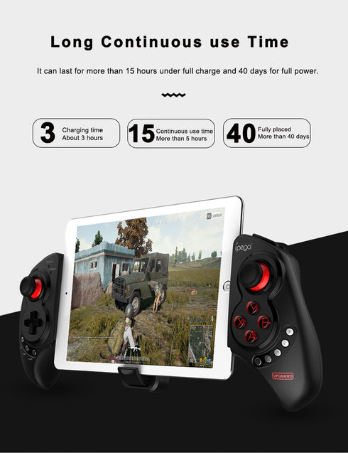 Wireless Joystick Telescopic Bluetooth Gamepad iPhone Android Smartphone iPad Tabet Laptop Game Console Controller - WooTech Online Shopping