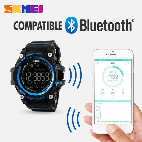SKMEI 1227 Waterproof Alarm Bluetooth Sports Watch - WooTech Online Shopping