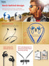 HOCO Metal Sport Bluetooth Headphone Sweatproof Earphone Magentic Earpiece Stereo Wireless Headset for Mobile Phone - WooTech Online Shopping