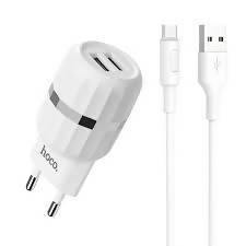Hoco 12W Wall charger Wisdom EU dual USB charging adapter c41a - WooTech Online Shopping