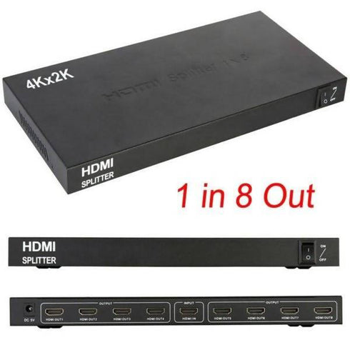HDMI 8 Port Splitter 4k - 1 in 8 Port out splitter for TV and Computer - WooTech Online Shopping