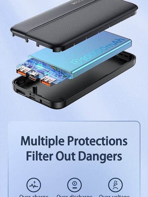 Remax RPP-212 QC+PD 10000mAh Power Bank 22.5W - Black - WooTech Online Shopping In SA