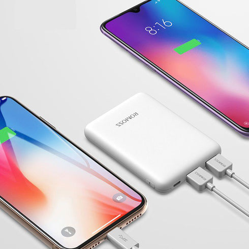 Romoss Mini Powerbank Pure 5 5000mAh Input Micro USB Output 2 x USB White Power Bank - WooTech Online Shopping In SA