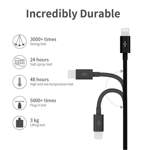 ROMOSS Multi Charger Cable 2-in-1 iPhone and Android USB C Charging Cable - CB219 - WooTech Online Shopping In SA