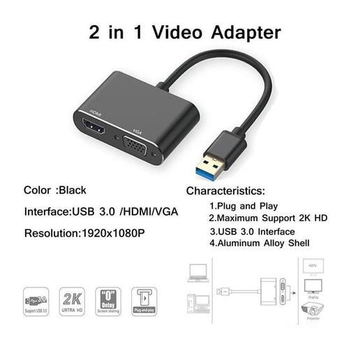 USB 3.0 To VGA/HDMI Adapter