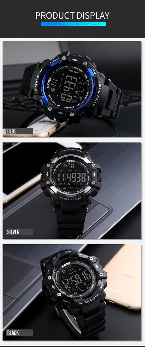 SKMEI 1226 Waterproof Alarm Bluetooth Sports Watch - WooTech Online Shopping In SA