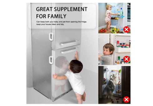Toddler Multifunction Fridge Safety Lock - White - WooTech Online Shopping In SA
