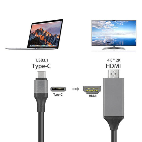 Type-C to HDMI HDTV 4K For Samsung Galaxy Note 8 9 S10+ Plus Type C To HDMI Cable Adapter - WooTech Online Shopping In SA