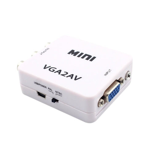 VGA2AV Mini VGA to AV RCA Converter for PC & Audio - WooTech Online Shopping In SA
