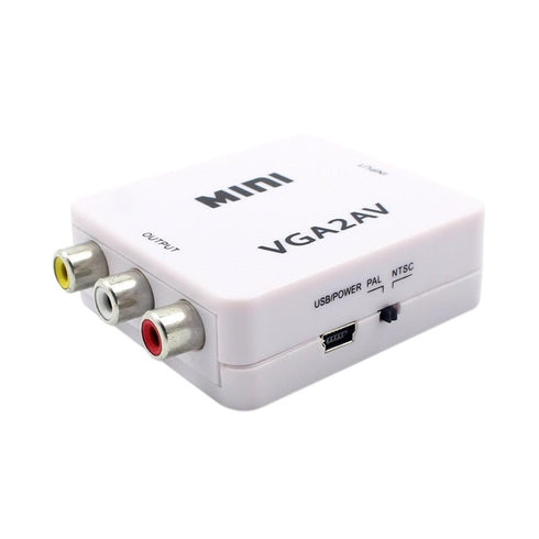 VGA2AV Mini VGA to AV RCA Converter for PC & Audio - WooTech Online Shopping In SA