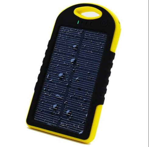 Waterproof Solar Power Bank Shockproof - With Two USB Outputs - Blue - WooTech Online Shopping In SA