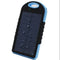 Waterproof Solar Power Bank Shockproof - With Two USB Outputs - Blue - WooTech Online Shopping In SA