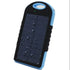 Waterproof Solar Power Bank Shockproof - With Two USB Outputs - Blue - WooTech Online Shopping In SA