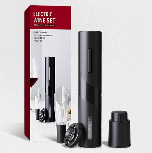 4-in-1 Battery Operated Electric Wine Opener Set