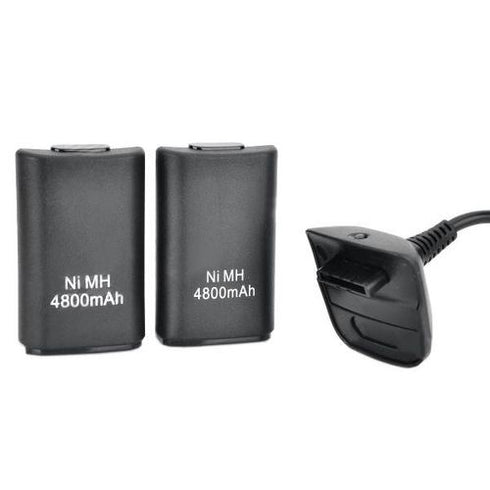 3in1 Double generic Battery Pack for Xbox 360 Controller - Black - WooTech Online Shopping